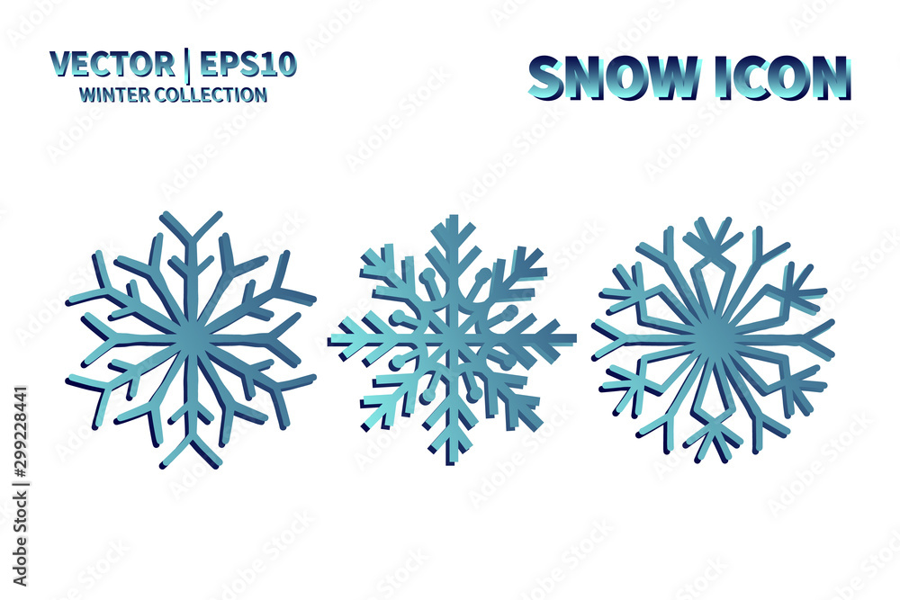 Snowflake vector icon set. Christmas and winter snow flake element collection. Isolated flat new year holiday decoration illustration template. Cold weather object design silhouette symbol Snowflake vector icon set. Christmas and winter snow flake element collection. Isolated flat new year holiday decoration illustration template. Cold weather object design silhouette symbol