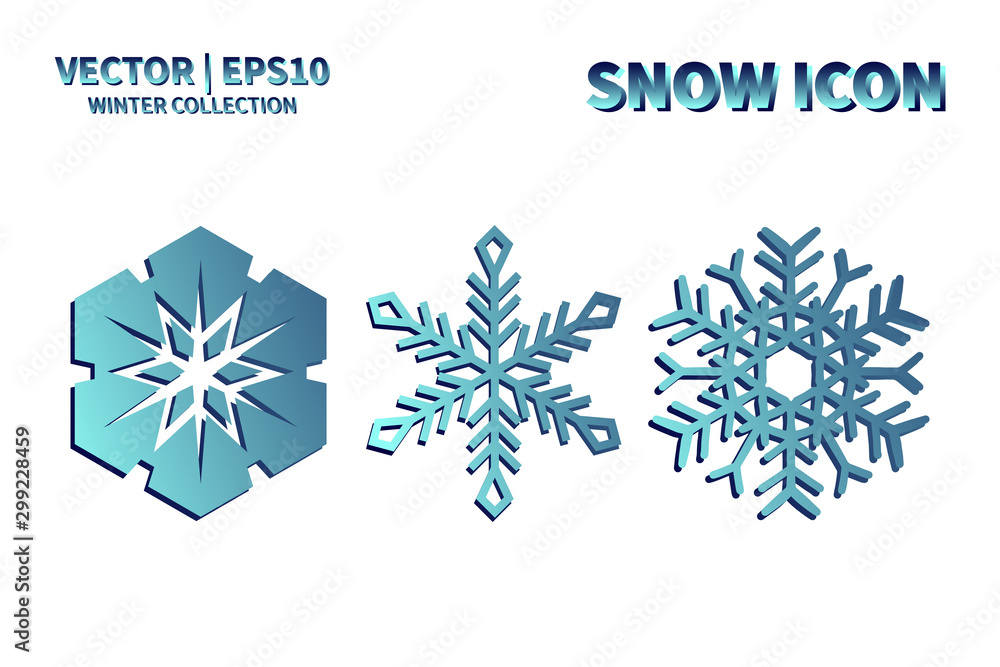 Snowflake vector icon set. Christmas and winter snow flake element collection. Isolated flat new year holiday decoration illustration template. Cold weather object design silhouette symbol Snowflake vector icon set. Christmas and winter snow flake element collection. Isolated flat new year holiday decoration illustration template. Cold weather object design silhouette symbol