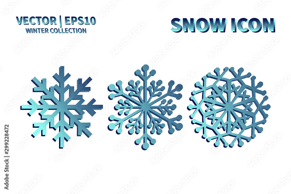 Snowflake vector icon set. Christmas and winter snow flake element collection. Isolated flat new year holiday decoration illustration template. Cold weather object design silhouette symbol Snowflake vector icon set. Christmas and winter snow flake element collection. Isolated flat new year holiday decoration illustration template. Cold weather object design silhouette symbol