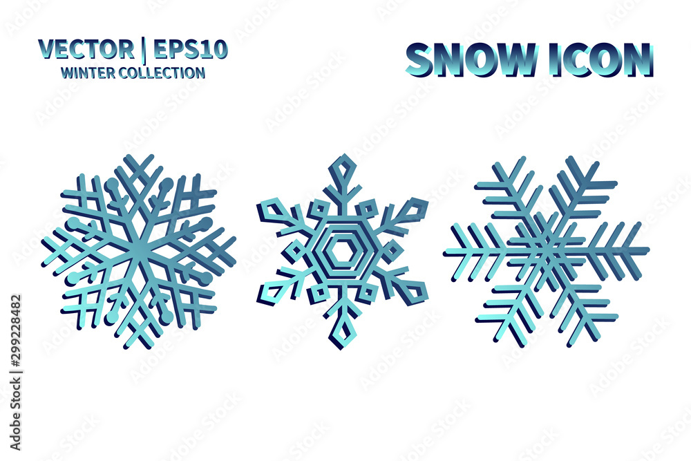 Snowflake vector icon set. Christmas and winter snow flake element collection. Isolated flat new year holiday decoration illustration template. Cold weather object design silhouette symbol Snowflake vector icon set. Christmas and winter snow flake element collection. Isolated flat new year holiday decoration illustration template. Cold weather object design silhouette symbol