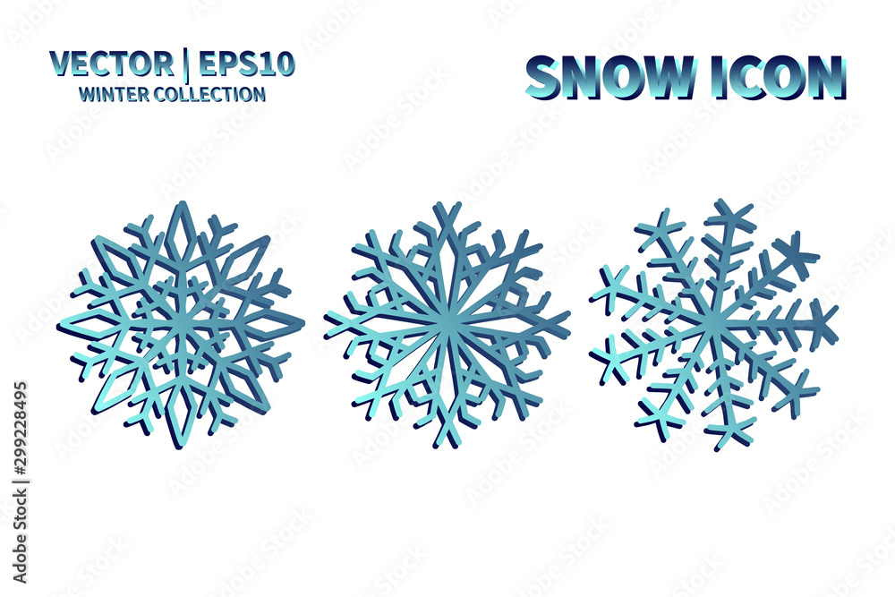 Snowflake vector icon set. Christmas and winter snow flake element collection. Isolated flat new year holiday decoration illustration template. Cold weather object design silhouette symbol Snowflake vector icon set. Christmas and winter snow flake element collection. Isolated flat new year holiday decoration illustration template. Cold weather object design silhouette symbol