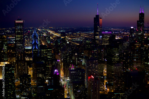 Chicago Downtown bei Nacht