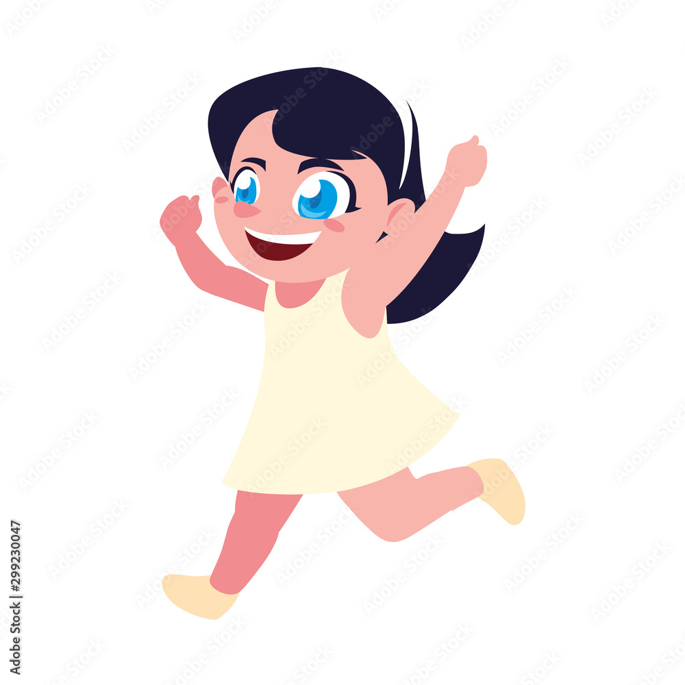 Isolated girl cartoon vector design