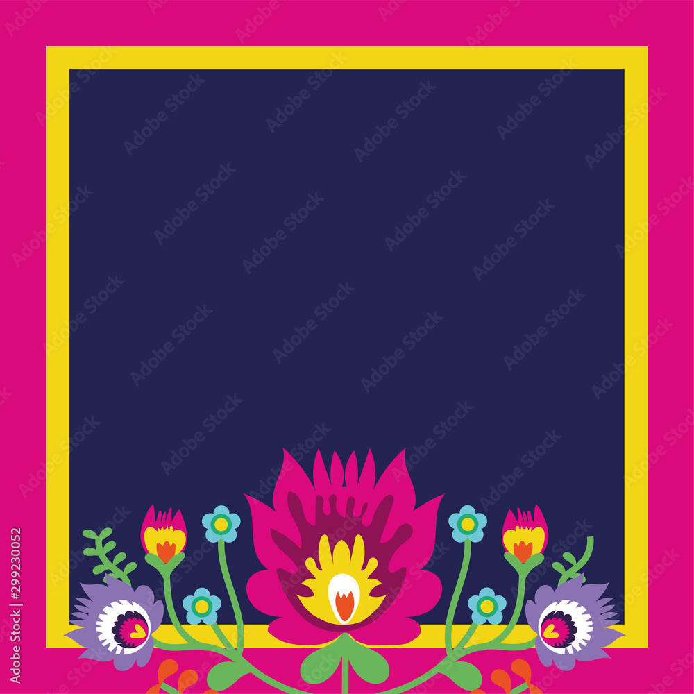 dia de los muertos card with floral decoration frame dia de los muertos card with floral decoration frame