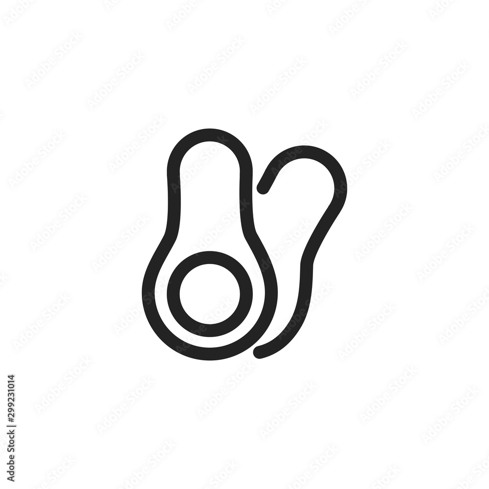 Isolated avocado icon vector design Isolated avocado icon vector design