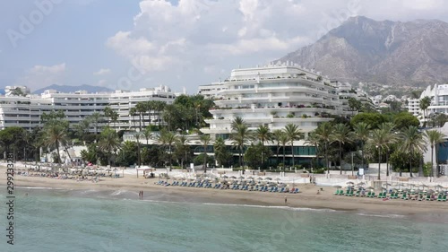 Aerial view of Puerto Banus near city of Marbella