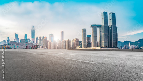 Fototapeta Naklejka Na Ścianę i Meble -  Modern architectural landscape and urban skyline..