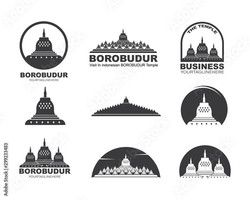 borobudur is indonesian temple one of the words miracles vector illustration