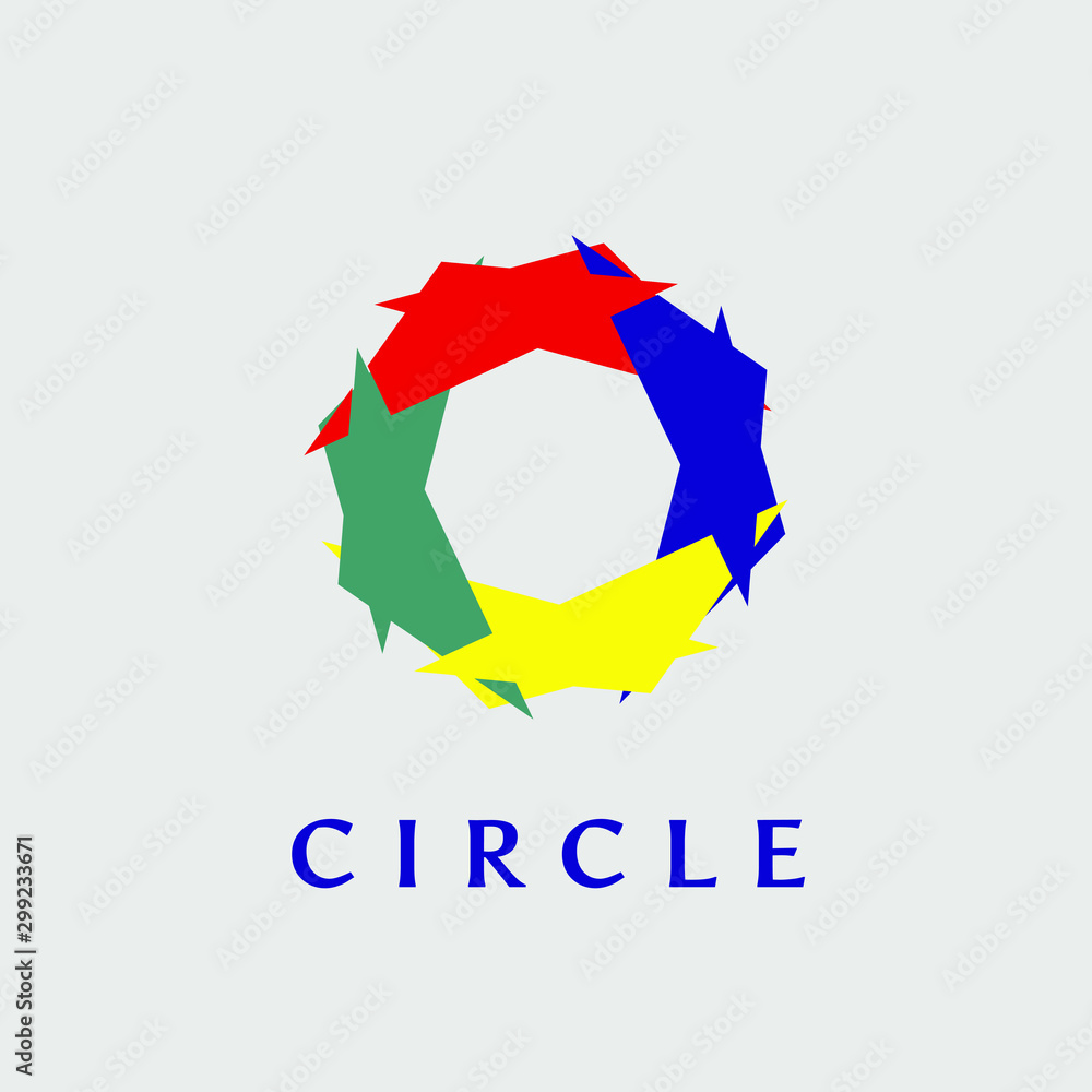 colorful sharp circle creative vector illustration