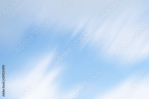 Abstract blue and white sky motion blur background