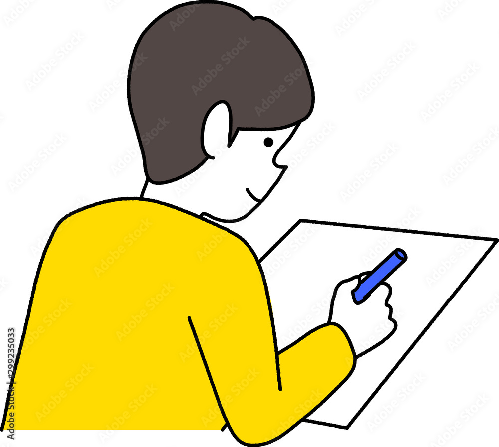 問題を解く学生01 問題を解く学生01