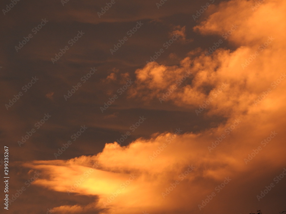 dramatic sky with clouds