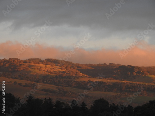 sunset in the mountains