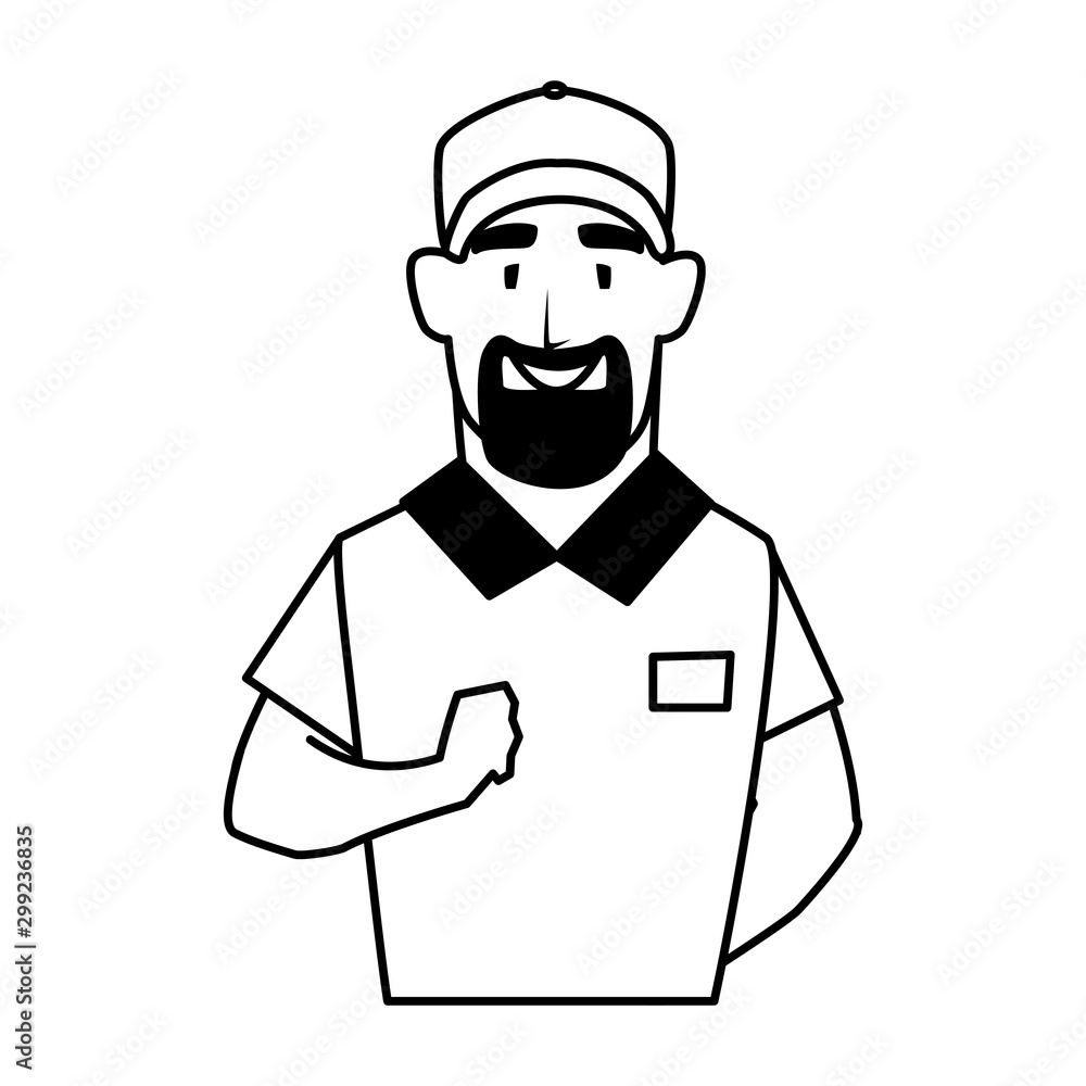 Isolated delivery driver person vector design Isolated delivery driver person vector design