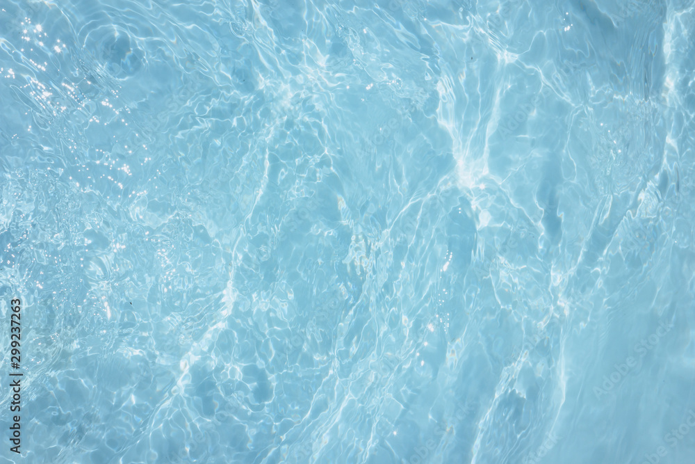 Blue pool water texture - obrazy, fototapety, plakaty 