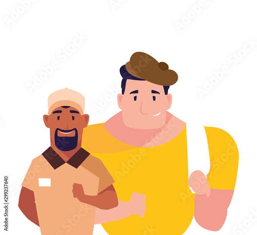 Isolated drivers persons vector design