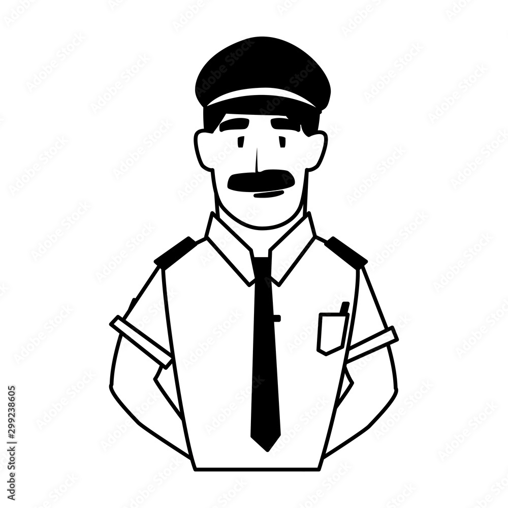Isolated pilot person vector design Isolated pilot person vector design