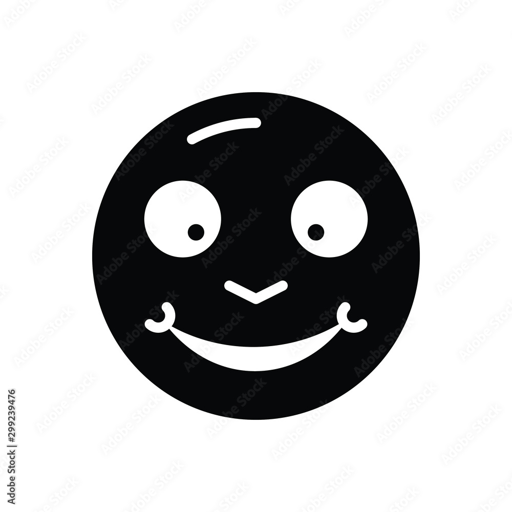 Fototapeta premium Black solid icon for glad 