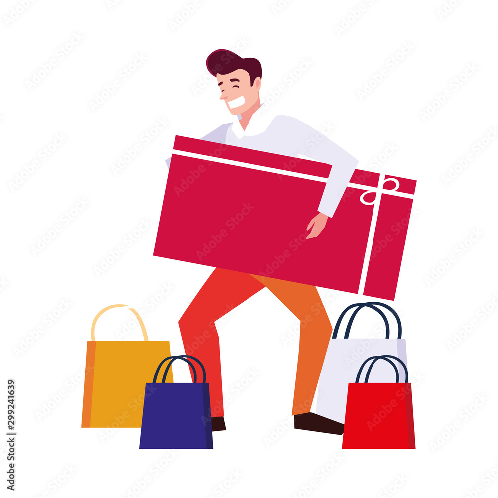 avatar man shopping vector design avatar man shopping vector design