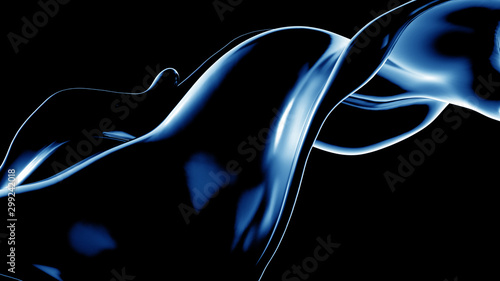 Splash fluid. 3d illustration, 3d rendering.