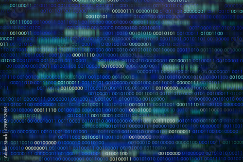multiple layers of binary code. big data too many information for human to comprehend. ai artificial intelligence age and computer science concepts. block of computer language on monitor screen.