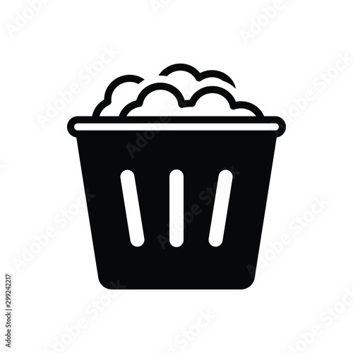 Black solid icon for used dump 