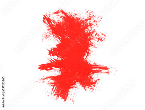 Beautiful red watercolor splash isolated on white background