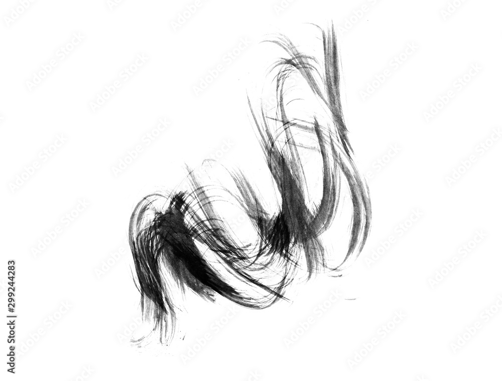 Ink lines on white background Ink lines on white background
