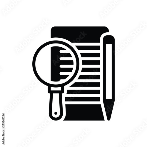 Black solid icon for define 
