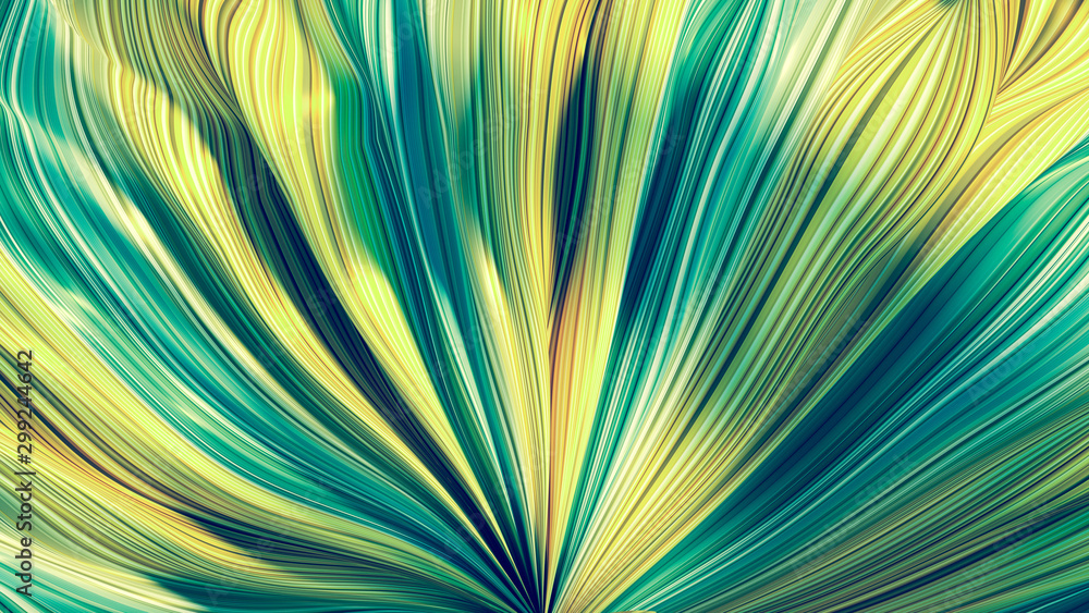 Elegant colored background with lines. 3d illustration, 3d rendering.