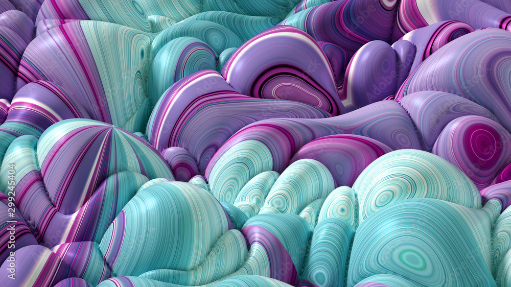 Fototapeta premium Soft, nice abstract background in bright colors. 3d illustration, 3d rendering.