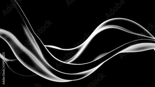 Splash fluid. 3d illustration, 3d rendering.