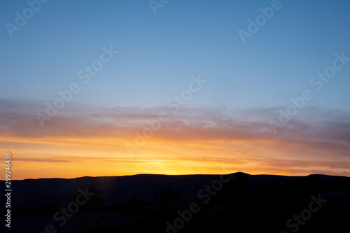 Silhouette Mountain in the morning for background wallpaper