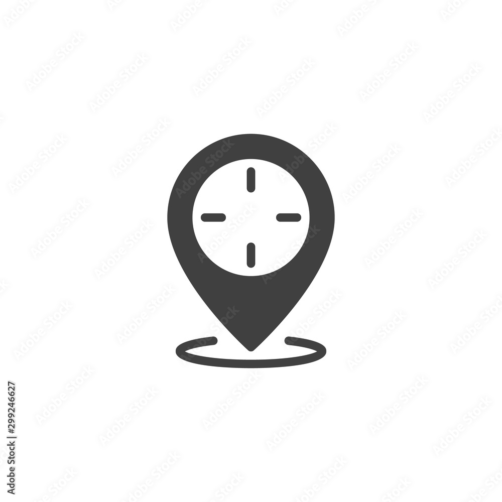 Location targeting vector icon. filled flat sign for mobile concept and web design. GPS target location glyph icon. Symbol, logo illustration. Vector graphics Location targeting vector icon. filled flat sign for mobile concept and web design. GPS target location glyph icon. Symbol, logo illustration. Vector graphics