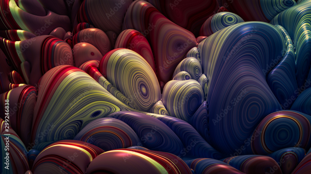 Fototapeta premium Soft, nice abstract background in bright colors. 3d illustration, 3d rendering.