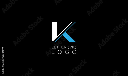 Letter VK Initial Logo Design