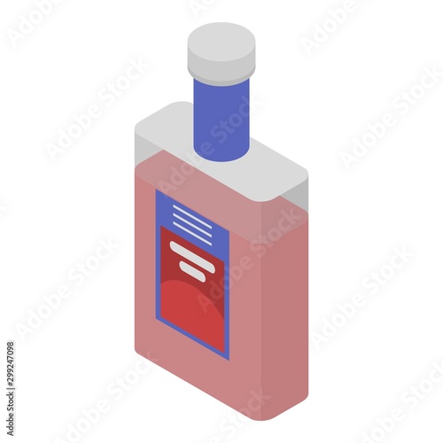 Vinegar bottle icon. Isometric of vinegar bottle vector icon for web design isolated on white background