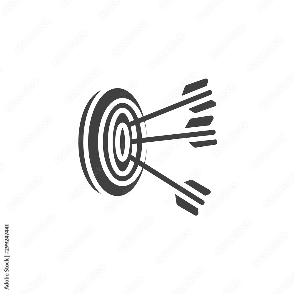 Archery target arrows vector icon. filled flat sign for mobile concept and web design. Three arrows hit target glyph icon. Goal and achievement symbol, logo illustration. Vector graphics Archery target arrows vector icon. filled flat sign for mobile concept and web design. Three arrows hit target glyph icon. Goal and achievement symbol, logo illustration. Vector graphics