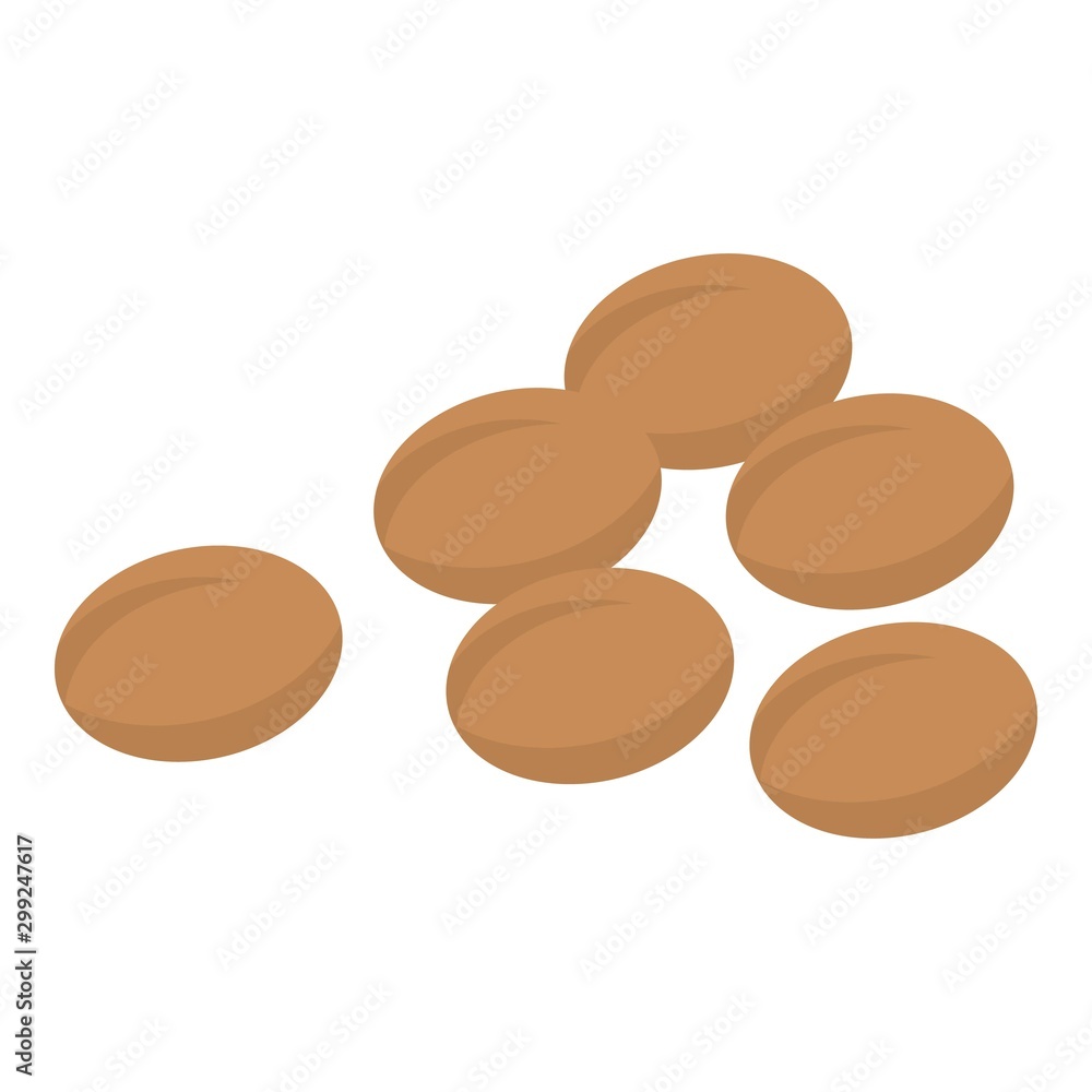 Coffee beans icon. Isometric of coffee beans vector icon for web design isolated on white background Coffee beans icon. Isometric of coffee beans vector icon for web design isolated on white background