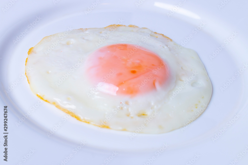 fried egg for breakfast, close up fried egg for breakfast, close up