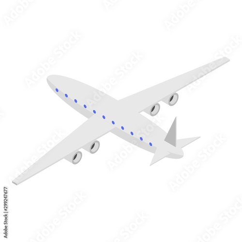 Turkish airplane icon. Isometric of turkish airplane vector icon for web design isolated on white background