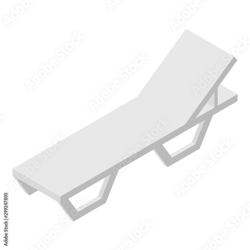 Beach chair icon. Isometric of beach chair vector icon for web design isolated on white background