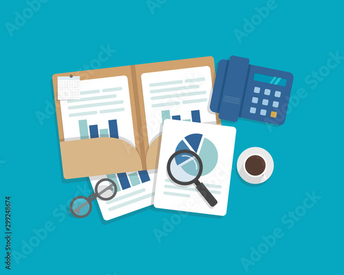 Auditing and business analysis concept,auditing tax process