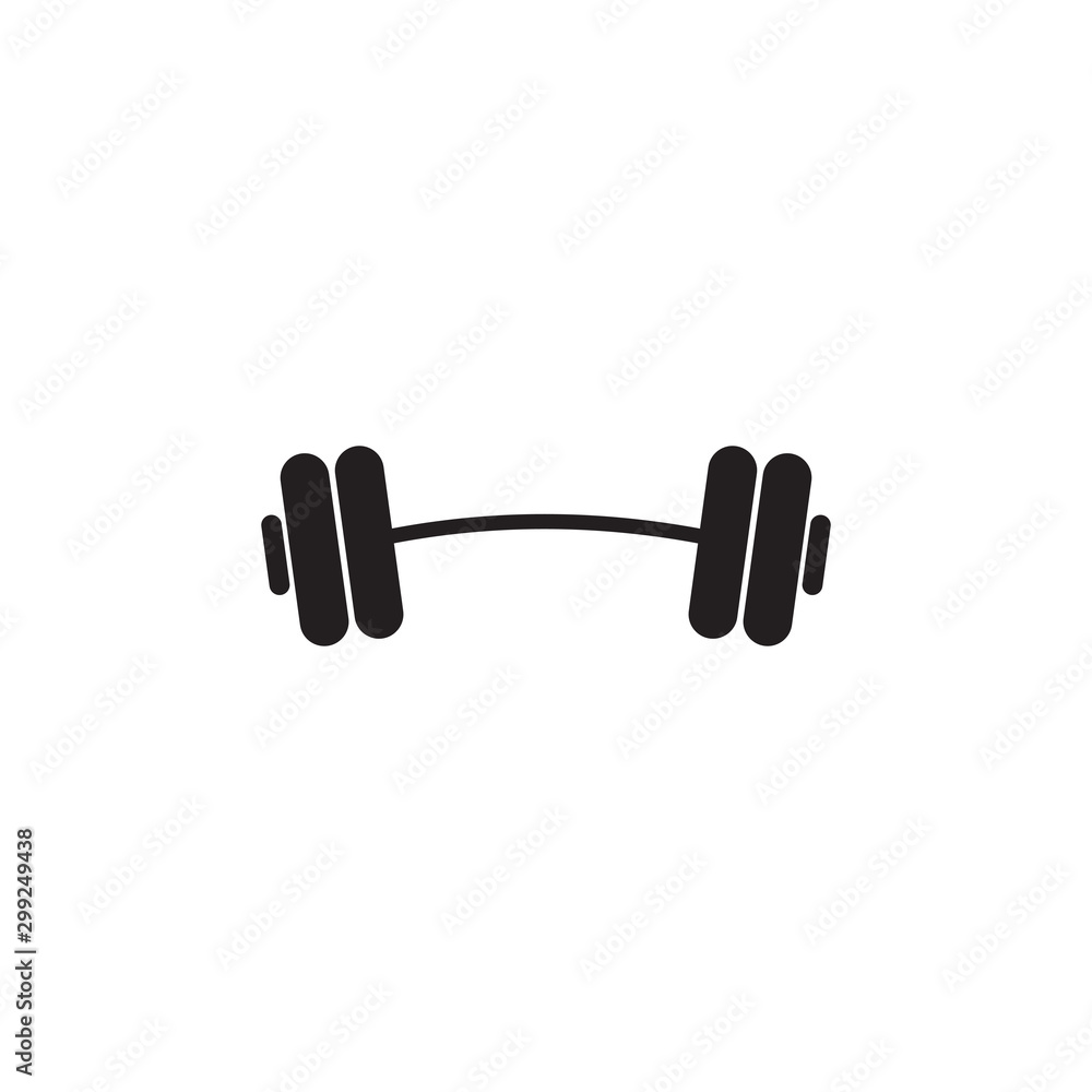 Barbell logo design vector template Barbell logo design vector template