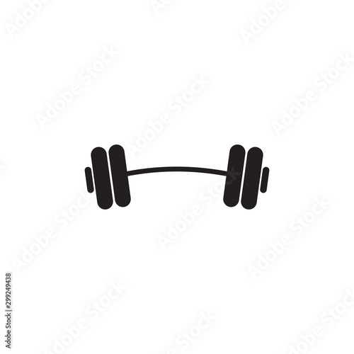 Barbell logo design vector template