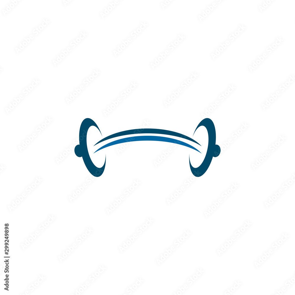 Barbell logo design vector template Barbell logo design vector template