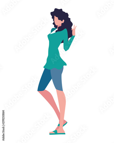 Supermodel avatar woman vector design