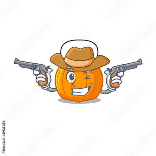 Cowboy candy bucket in a cartoon jar