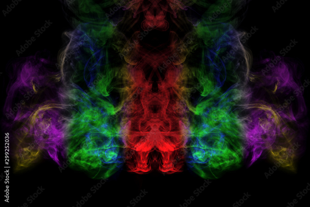 Abstract smoke isolated on black background,Rainbow powder Abstract smoke isolated on black background,Rainbow powder