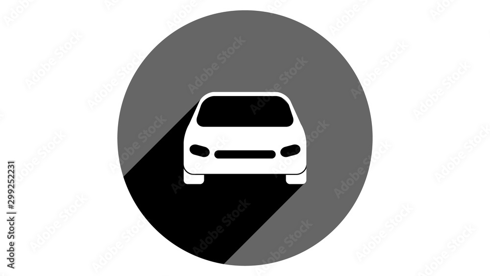 Car icon. Flat icons vector design. Simple icons with shadows Car icon. Flat icons vector design. Simple icons with shadows